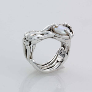 Sterling Silver Ring The Arch White Pearl1c 1