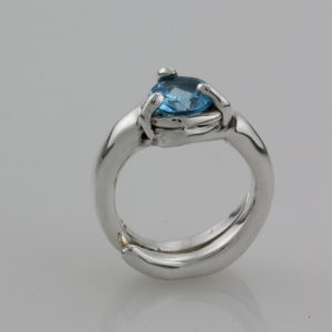 Sterling Silver Ring with Swiss Topaz The Flow1c