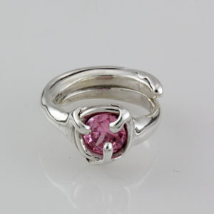 Sterling Silver with Pink Topaz the flow 1a