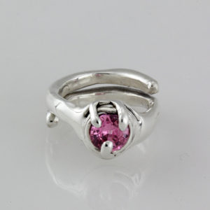 Sterling Silver with Pink Topaz the flow 2a
