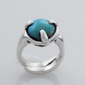 Sterling Silver with trquize the flow 1b