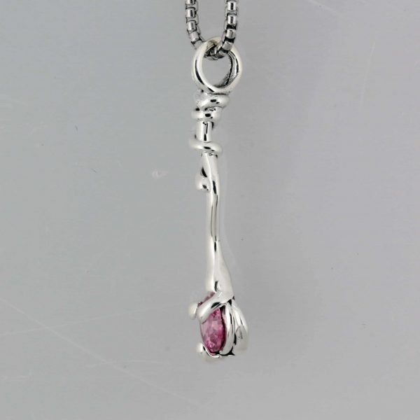 Sterling Silver Pendant with Pink Topaz2