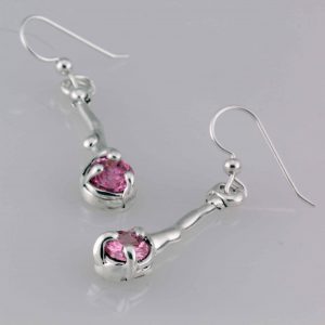 Sterling Silver earrings with Pink Topaz1