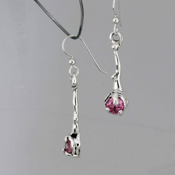 Sterling Silver earrings with Pink Topaz2