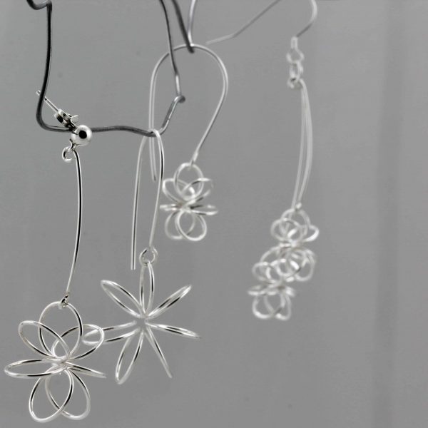 Sterling Silver earrings fond of flowers