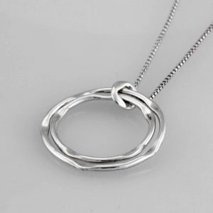 Sterling Silver Hoop Necklace2 53