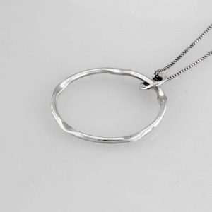 Sterling Silver Hoop Necklace3cm