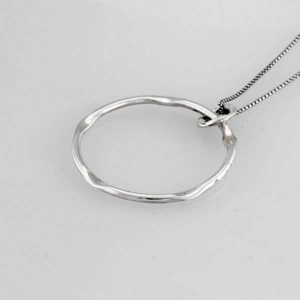 Sterling Silver Hoop Necklace3cm