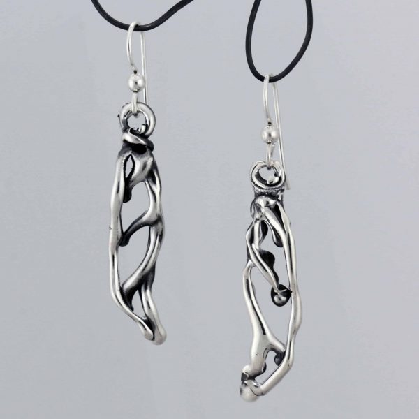 Sterling Silver leafs earrings3a