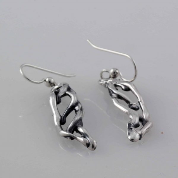 Sterling Silver leafs earrings3b