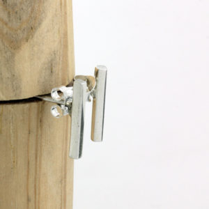sterling silver earrings lines minimalism 1d