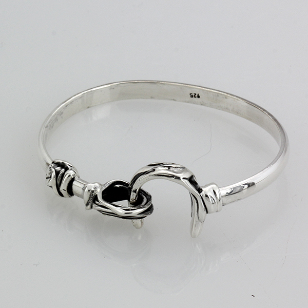 Sterling Silver Hook Bracelet-St John Collection